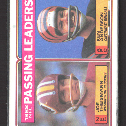 1983 Topps Joe Theismann Ken Anderson #202 Passing Leaders