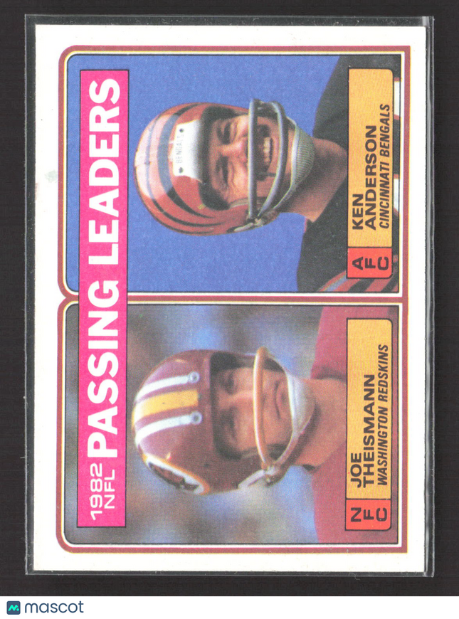 1983 Topps Joe Theismann Ken Anderson #202 Passing Leaders