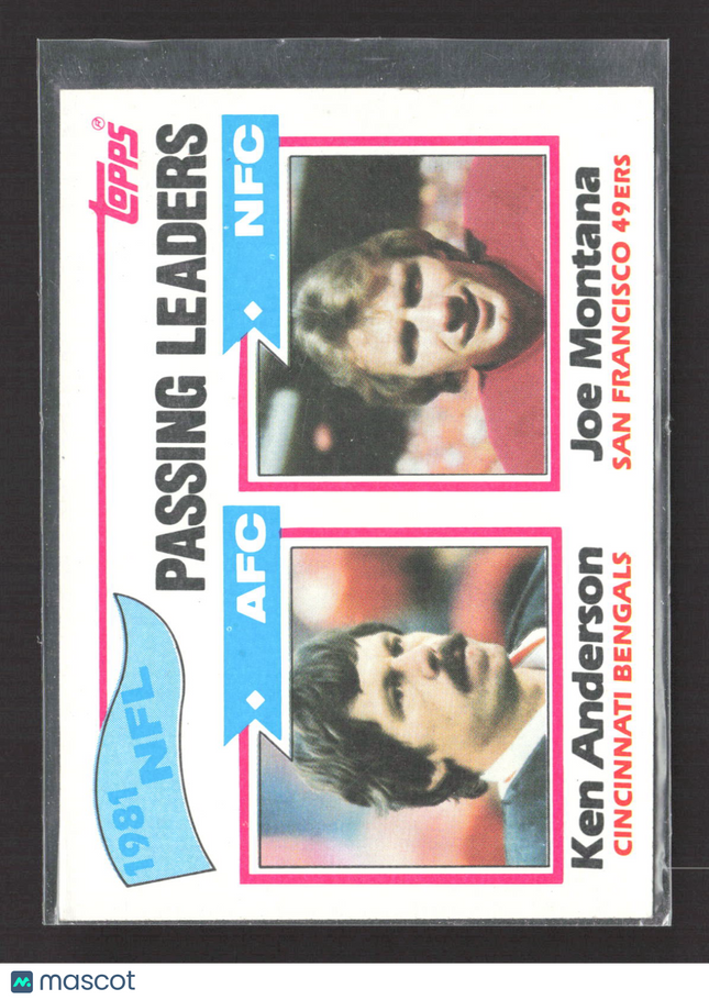 1982 Topps Joe Montana Ken Anderson #257