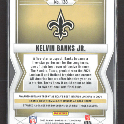 2025 Panini Donruss Elite Kelvin Banks Jr. #138 Bronze RC 24/35
