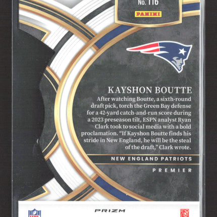 2024 Panini Select Football Kayshon Boutte #116 RC Red Blue Die Cut