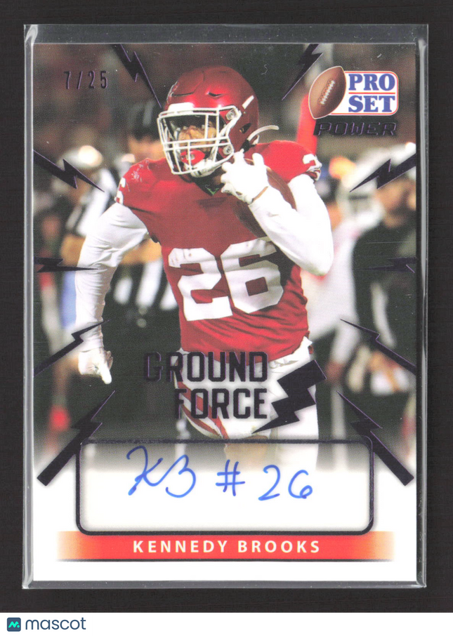 2021 Leaf Pro Set Power Ground Force Kennedy Brooks #GF-KB1 7 / 25 Auto