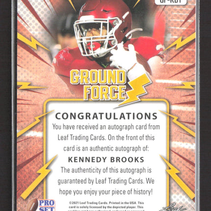 2021 Leaf Pro Set Power Ground Force Kennedy Brooks #GF-KB1 7 / 25 Auto