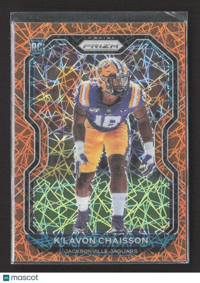 2020 Panini Prizm K'Lavon Chaisson #352 Orange Lazer RC