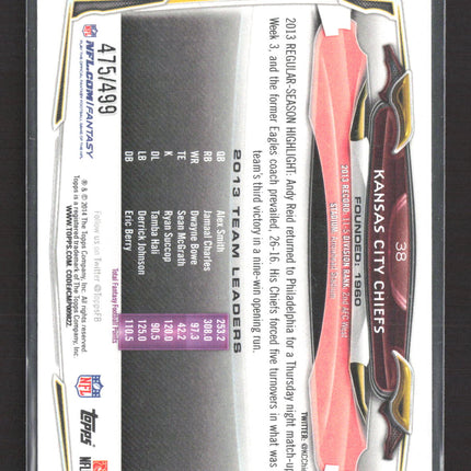 2014 Topps Kansas City Chiefs #38 Pink 475/499