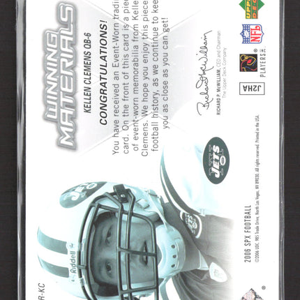 2006 Upper Deck SPx Winning Materials Kellen Clemens #WMR-KC Event-Worn Jersey