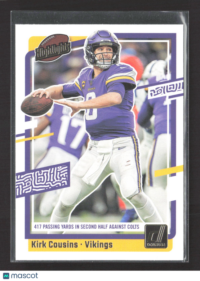 2023 Panini Donruss Highlights Kirk Cousins #H-KC