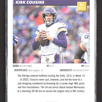 2023 Panini Donruss Football Kirk Cousins #R93-37