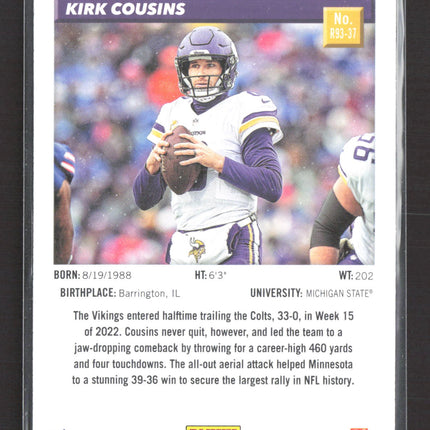 2023 Panini Donruss Football Kirk Cousins #R93-37
