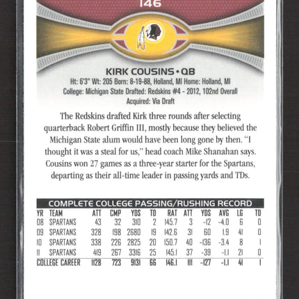2012 Topps Chrome Kirk Cousins #146 RC