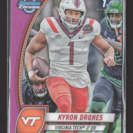 2024 Bowman Chrome University Kyron Drones #119 Pink /150 1st Bowman