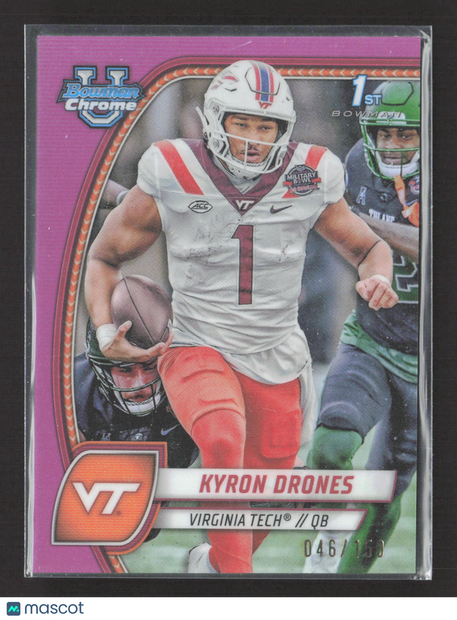 2024 Bowman Chrome University Kyron Drones #119 Pink /150 1st Bowman