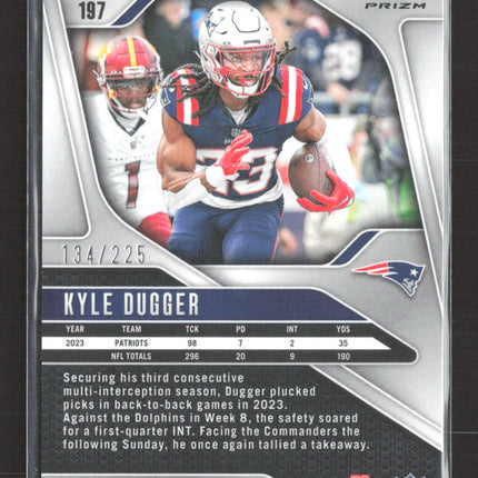 2024 Panini Prizm Kyle Dugger #197 Purple Ice 134/225