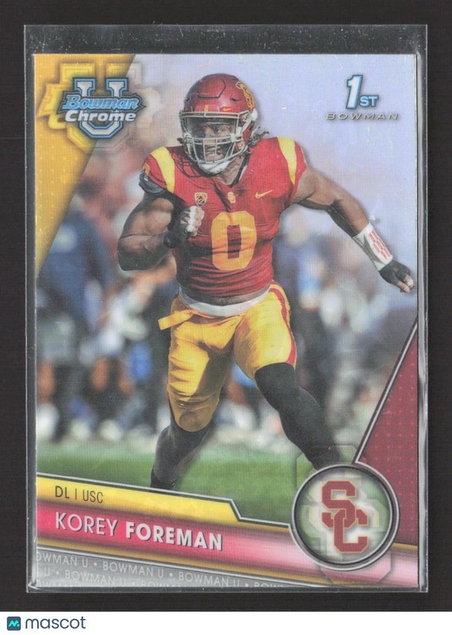 2023 Bowman Chrome University Korey Foreman #190 Refractor 1st Bowman