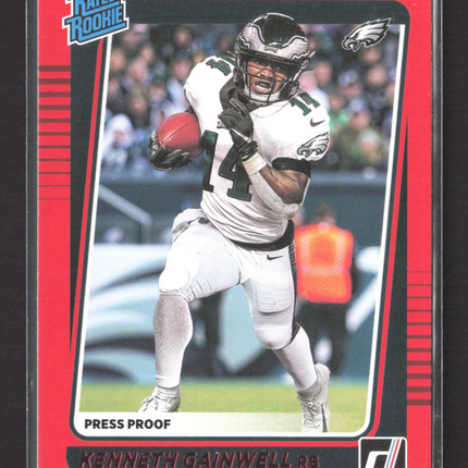 2021 Panini Donruss Kenneth Gainwell #267 Red Press Proof RC