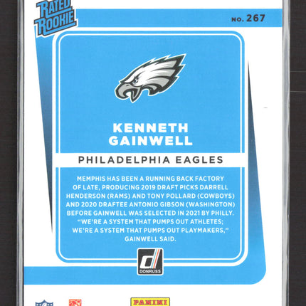 2021 Panini Donruss Kenneth Gainwell #267 Red Press Proof RC