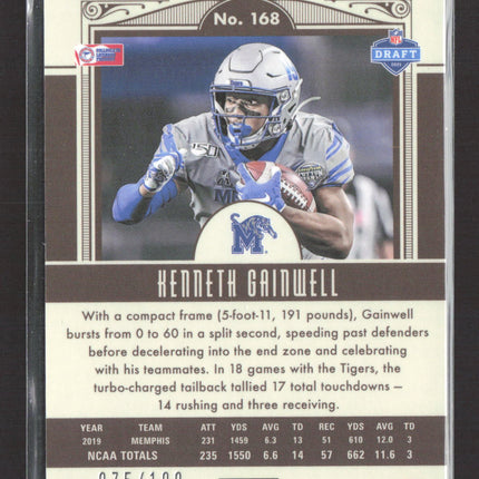 2021 Panini Legacy Kenneth Gainwell #168 RC 075 / 100