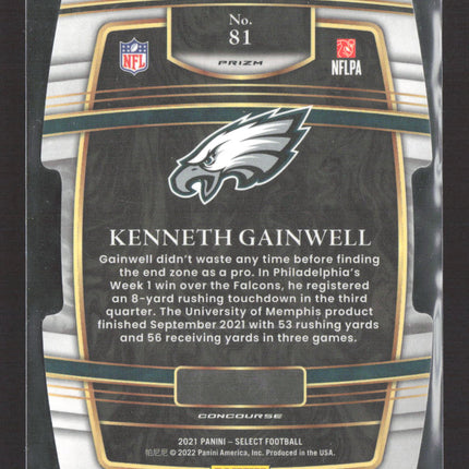 2022 Panini Select Football Concourse Kenneth Gainwell #81 Prizm RC