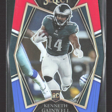 2022 Panini Select Prizm Premier Level Kenneth Gainwell #181 Red White Blue RC