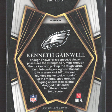 2022 Panini Select Prizm Premier Level Kenneth Gainwell #181 Red White Blue RC