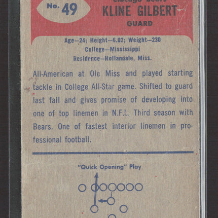 1955 Bowman Kline Gilbert #49