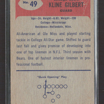 1955 Bowman Kline Gilbert #49