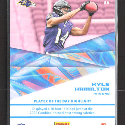 2022 Panini Player of the Day Kyle Hamilton #56 RC