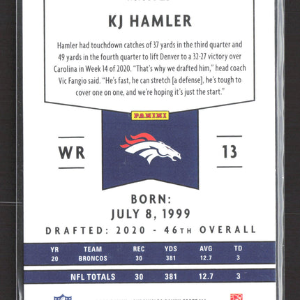 2021 Panini Chronicles Panini Football KJ Hamler #PA-25 RC