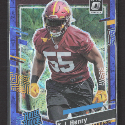 2023 Panini Donruss Optic K.J. Henry #400 Blue Scope