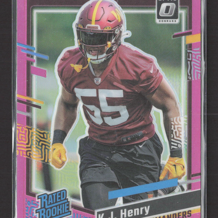 2023 Panini Donruss Optic K.J. Henry #400 Pink