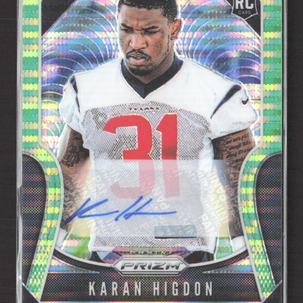 2019 Panini Prizm Karan Higdon #333 Green RC Auto