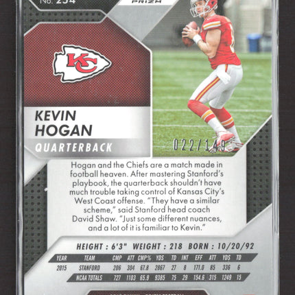 2016 Panini Prizm Kevin Hogan #254 022/149