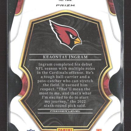 2023 Panini Select Prizm Keaontay Ingram #102 Green RC