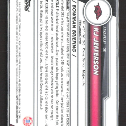2023 Bowman Chrome University KJ Jefferson #97 Sapphire