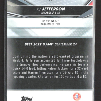 2022 Bowman University KJ Jefferson #78