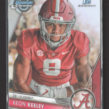 2023 Bowman Chrome University Keon Keeley #43 Refractor 1st Bowman