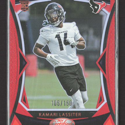2024 Panini Certified Kamari Lassiter #133 Red RC 105/150
