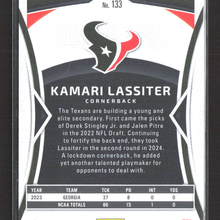 2024 Panini Certified Kamari Lassiter #133 Red RC 105/150