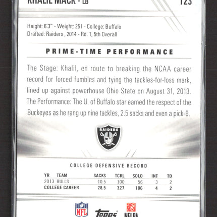 2014 Topps Prime Khalil Mack #123 RC