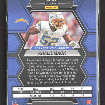 2023 Panini Mosaic Prizm Khalil Mack #132 Silver