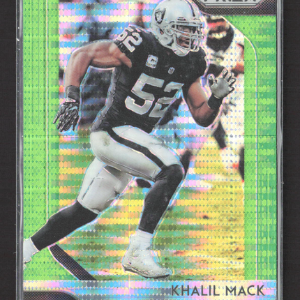 2018 Panini Prizm Khalil Mack #47 Green Pulsar