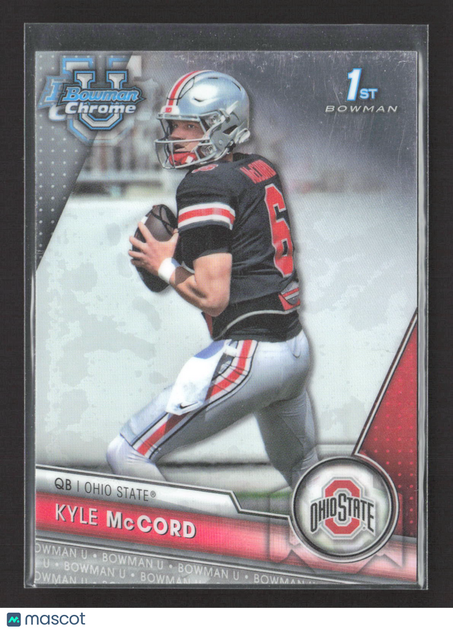 2023 Bowman University Chrome Kyle McCord #101 1st Bowman
