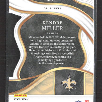 2024 Panini Select Prizm Kendre Miller #244 Club Level RC