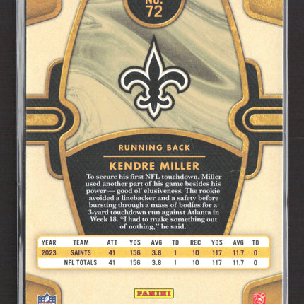2024 Panini Gold Standard Football Kendre Miller #72 47/65