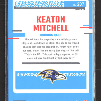 2023 Panini Donruss Optic Prizm Keaton Mitchell #207 Green Velocity