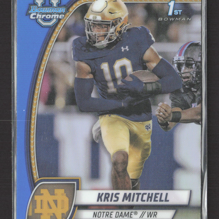 2024 Bowman Chrome University Kris Mitchell #117 Blue Refractor /199