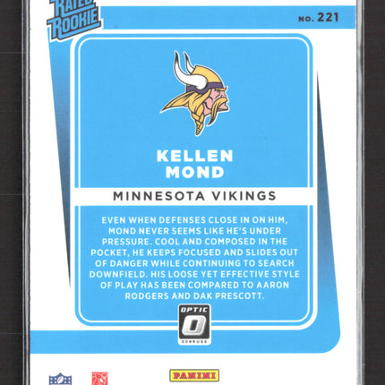 2021 Panini Donruss Optic Prizm Kellen Mond #221 Purple Shock