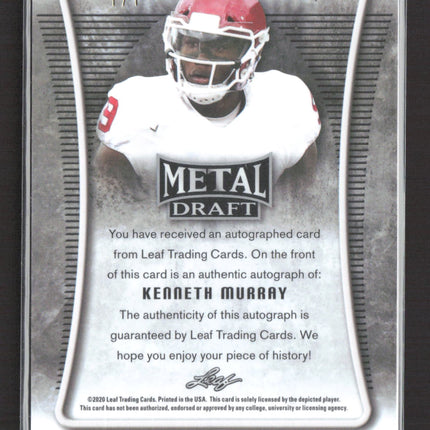 2020 Leaf Metal Draft Kenneth Murray #BA-KM2 Red 7/7 RC Auto
