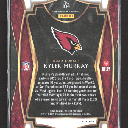 2021 Panini Select Football Premier Level Kyler Murray #104 Prizm