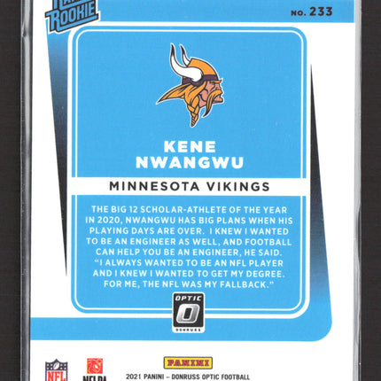 2021 Panini Donruss Optic Prizm Kene Nwangwu #233